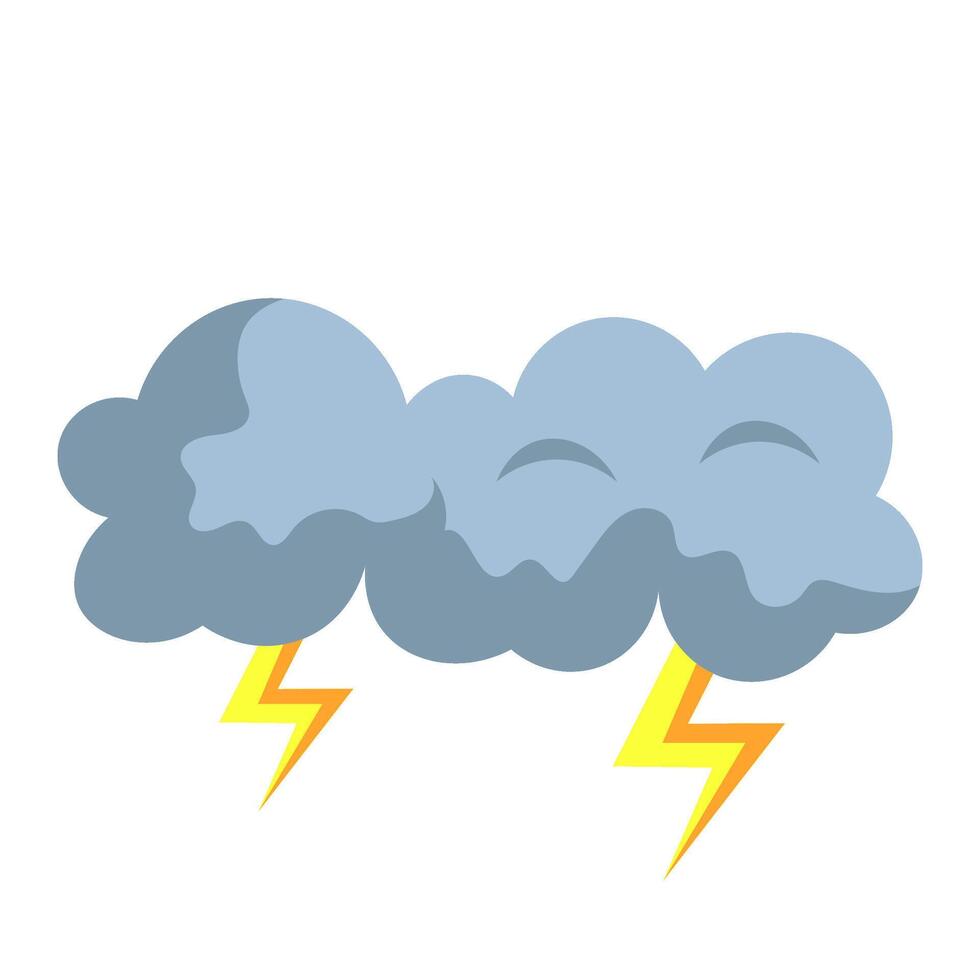 Unique lightning dark gray clouds in the sky, art digital illustration vector