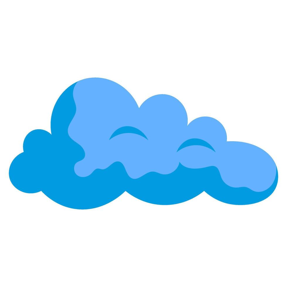 Unique blue clouds in the sky, art digital illustration vector