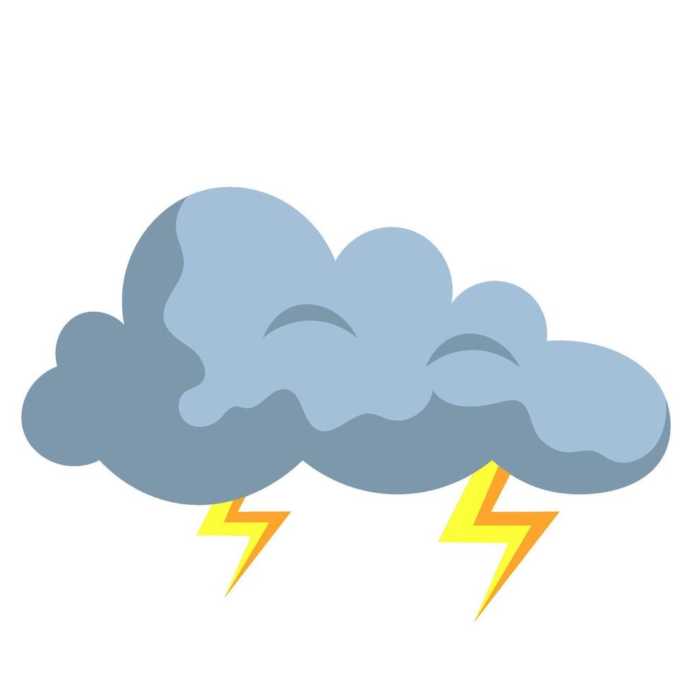 Unique lightning dark gray clouds in the sky, art digital illustration vector