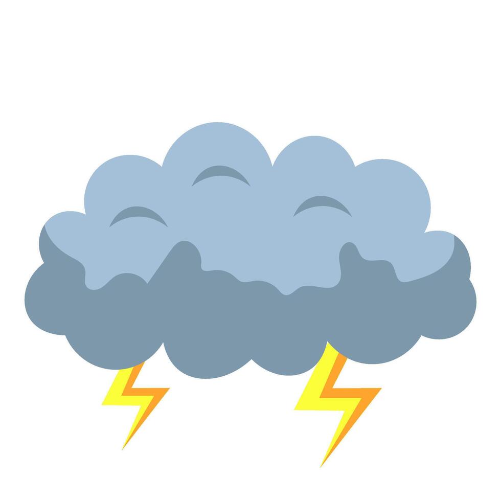 Unique lightning dark gray clouds in the sky, art digital illustration vector