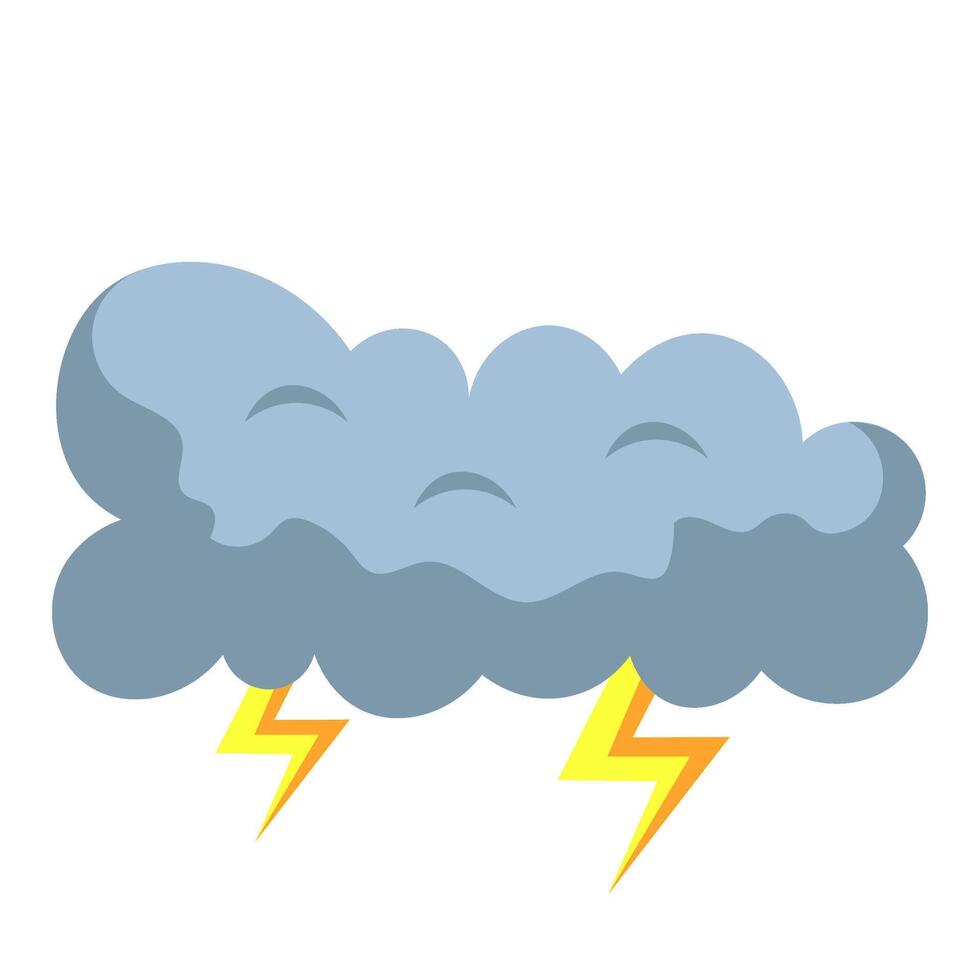 Unique lightning dark gray clouds in the sky, art digital illustration vector