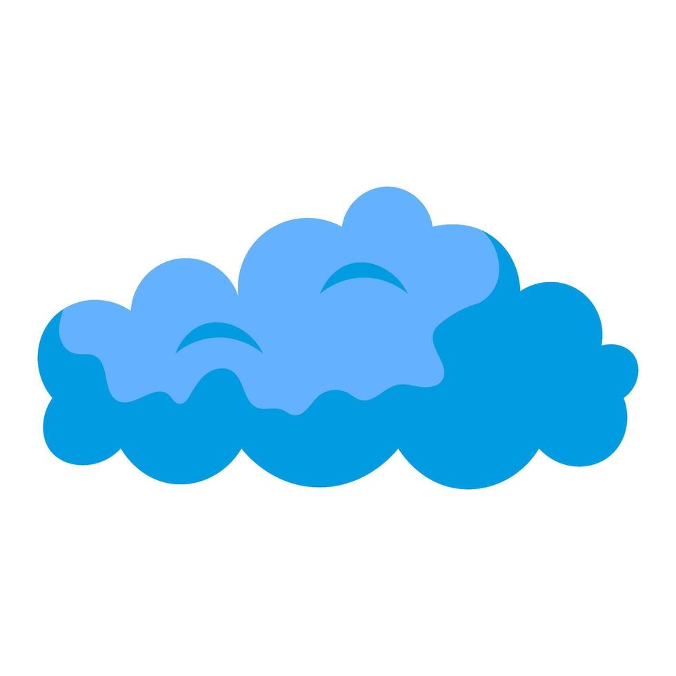 Unique blue clouds in the sky, art digital illustration vector