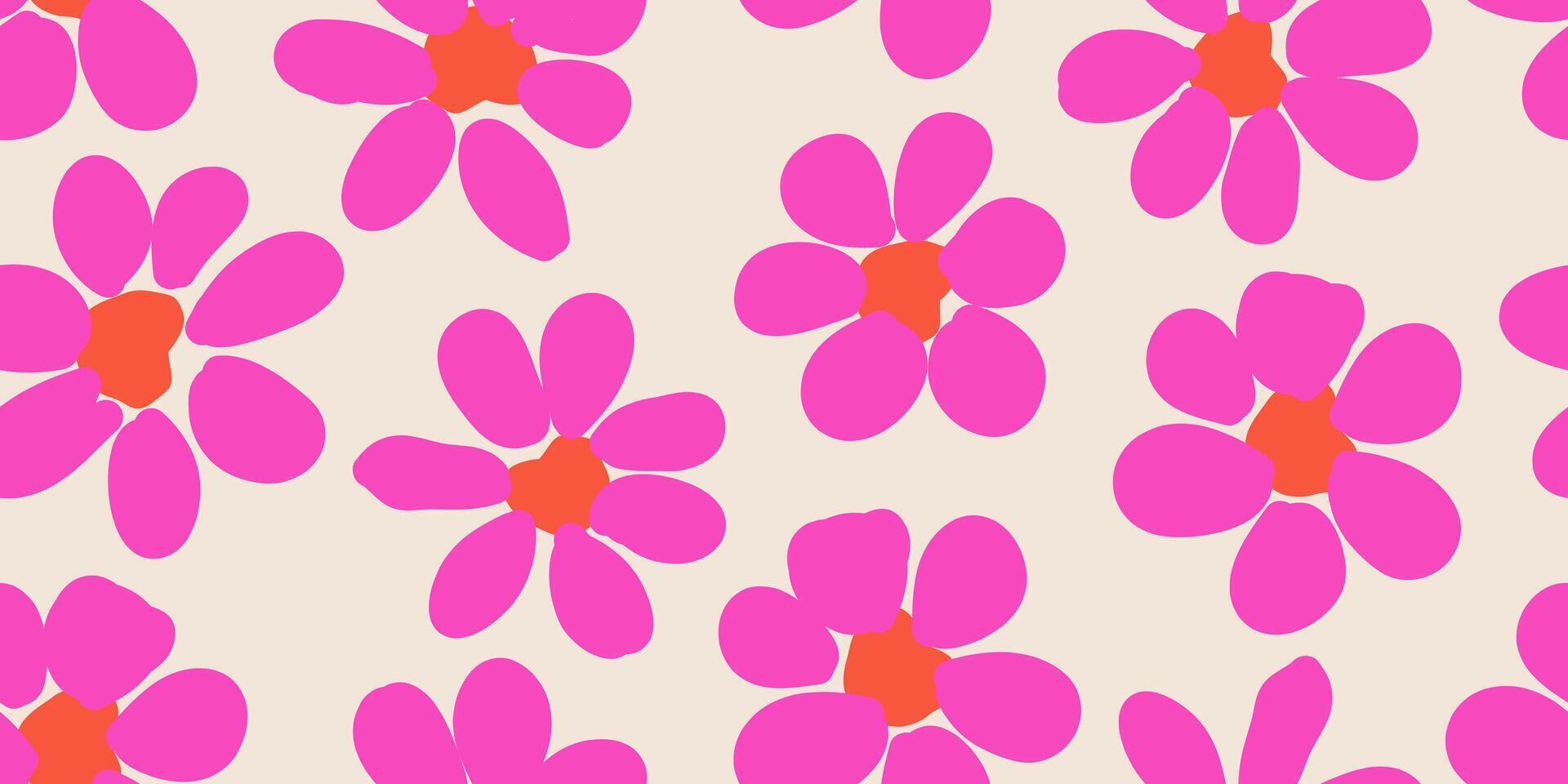 exótico mano dibujado flores, sin costura patrones con floral para tela, textiles, ropa, envase papel, cubrir, bandera, hogar decoración, resumen antecedentes. vector ilustración.