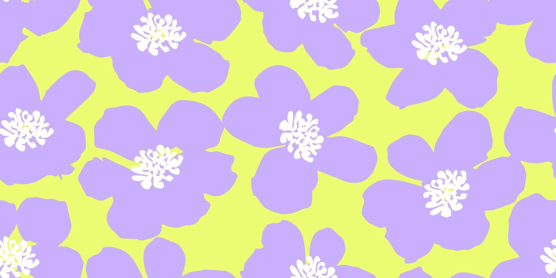 Exotic hand drawn flowers, seamless patterns with floral for fabric, textiles, clothing, wrapping paper, cover, banner, home decor, abstract backgrounds. Vector illustration.