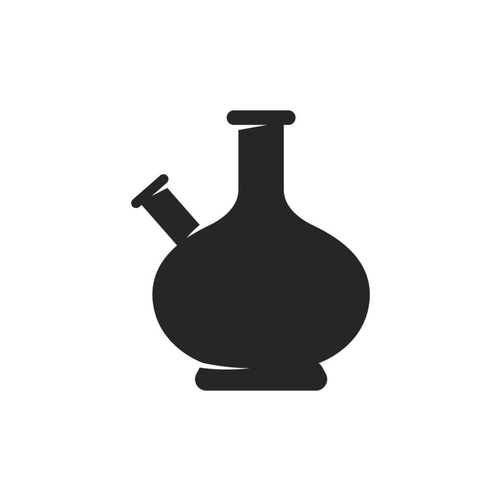 Drug bong icon in black and white vector