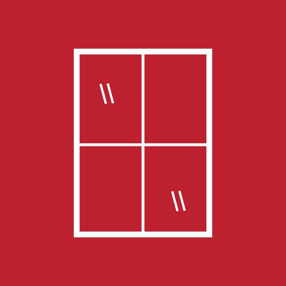 ventana icono. vector ilustración. blanco en rojo antecedentes. eps 10 icono y símbolo diseño elementos para varios diseño necesidades.