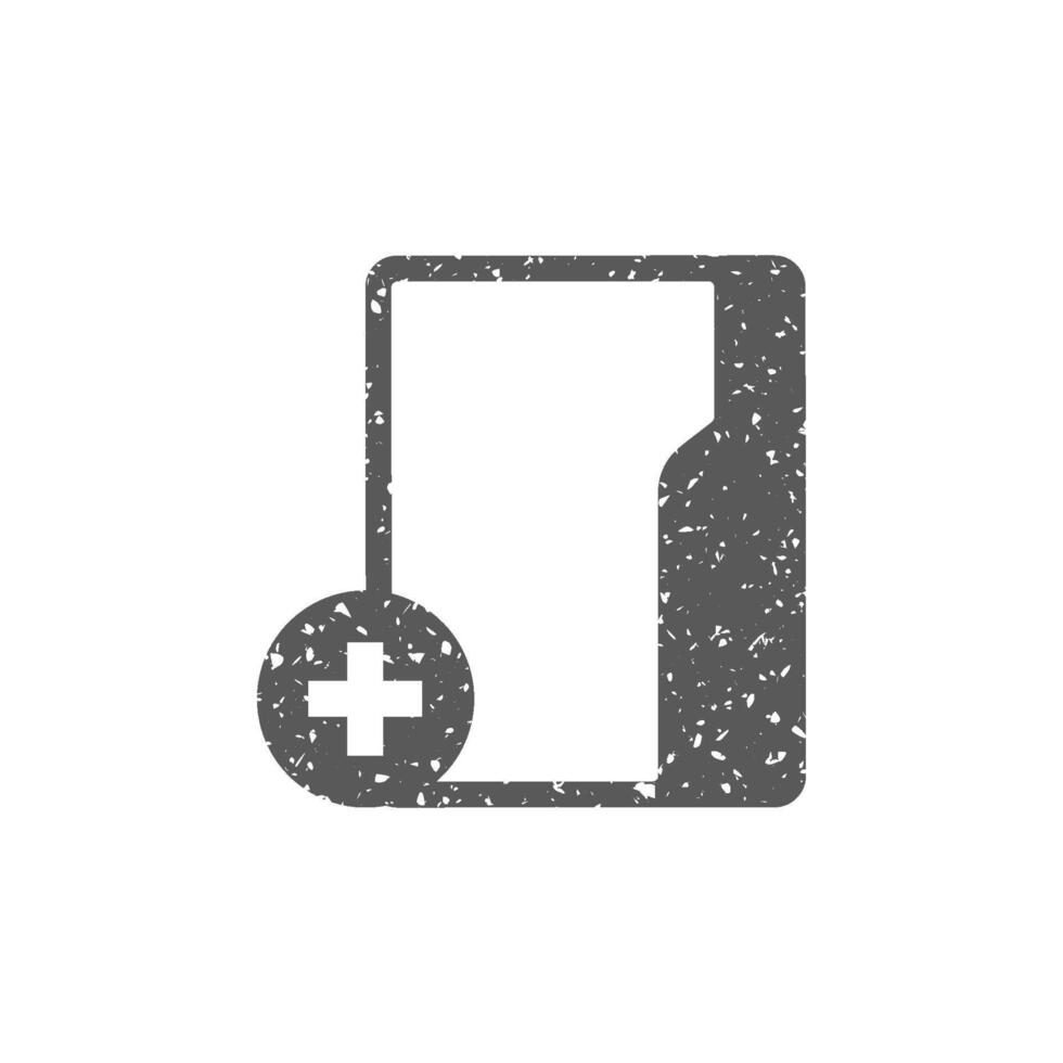 Folder icon in grunge texture vector illustration