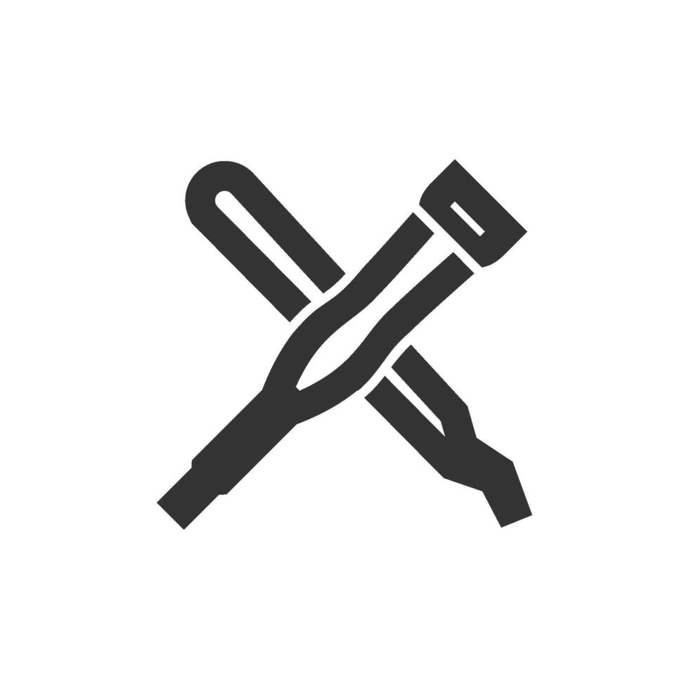 Camera lens spanner icon in thick outline style. Black and white monochrome vector illustration.