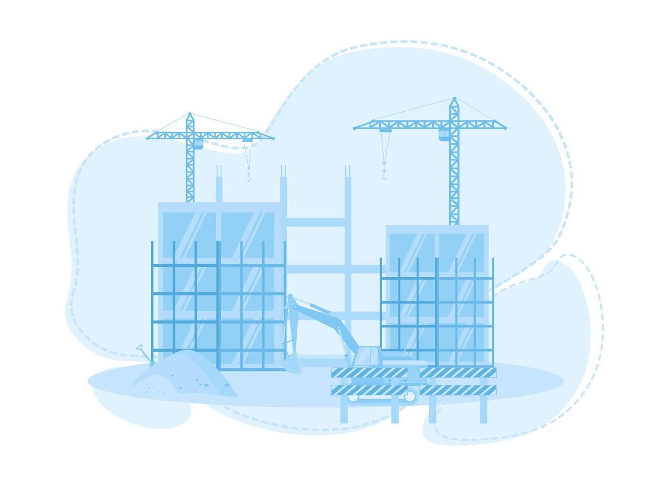 engineering and construction concept flat illustration vector