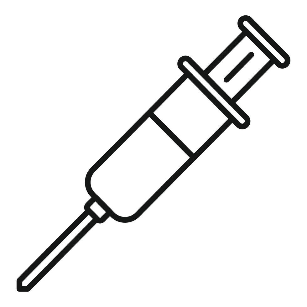 Syringe animal injection icon outline vector. Veterinary help vector