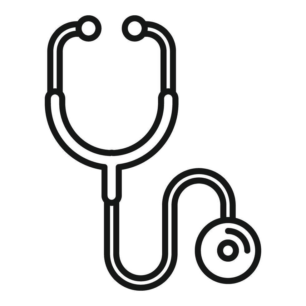 Veterinary stethoscope icon outline vector. Care animal service vector