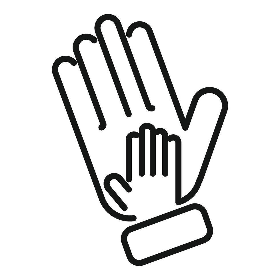 Help hand support icon outline vector. Respect family 38826822 Vector
