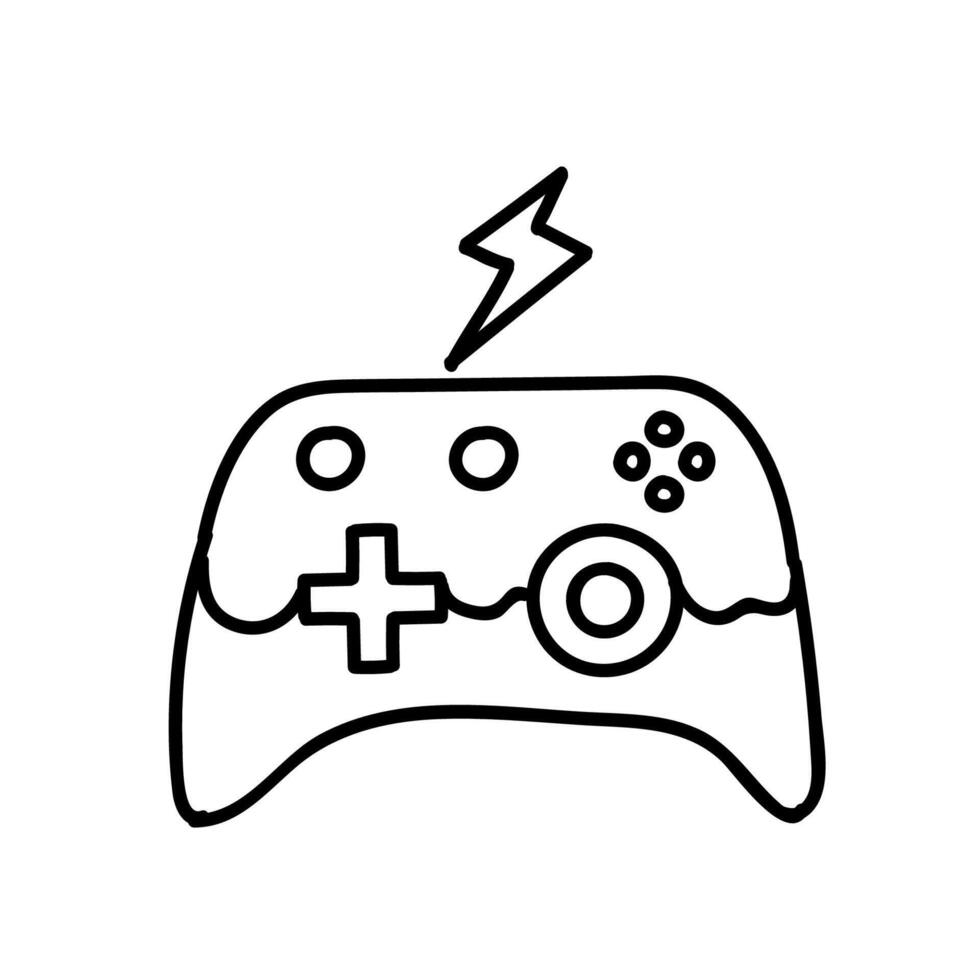 juego controlador icono. mano dibujado vector ilustración.
