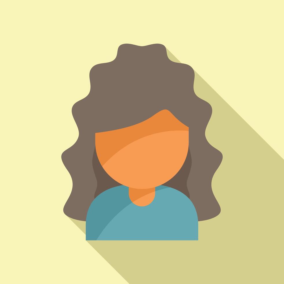 Model person coiffure icon flat vector. Short hairs vector