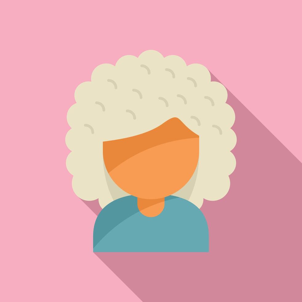 Woman blonde female icon flat vector. Coiffure fashion vector