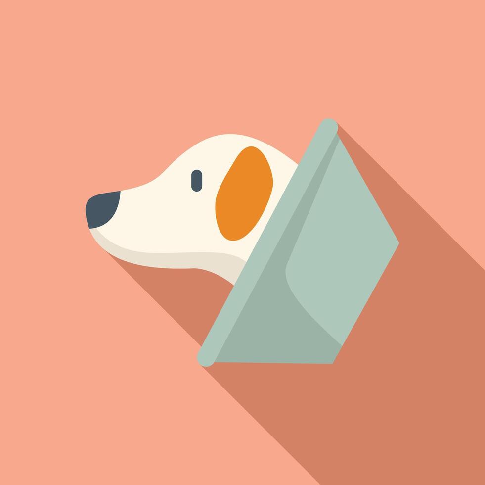 Dog pet clinic icon flat vector. Veterinary service vector