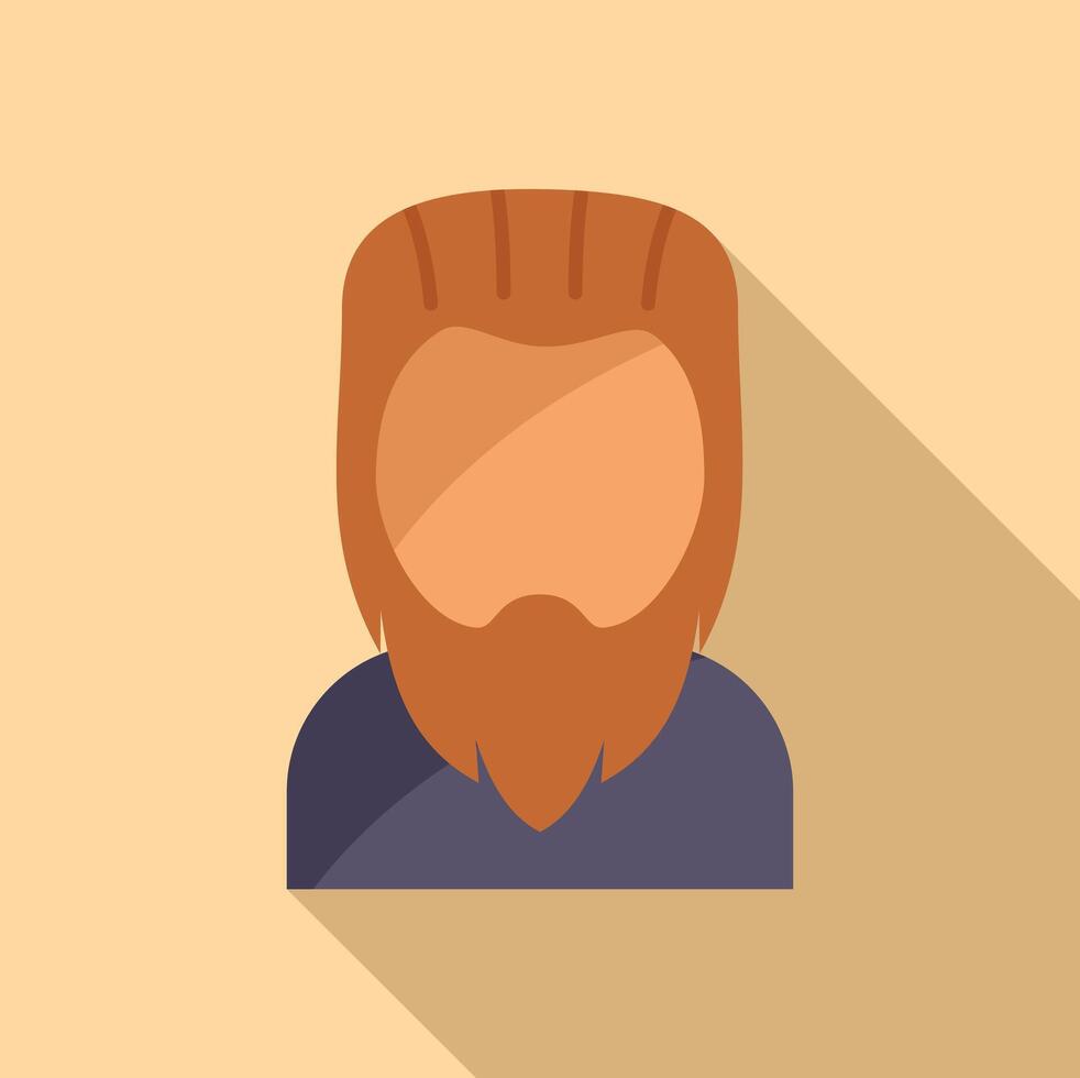 Male portrait style icon flat vector. Model head vector