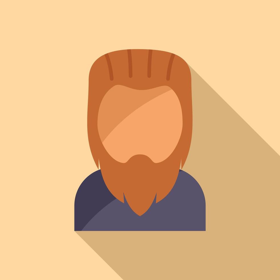 masculino retrato estilo icono plano vector. modelo cabeza vector