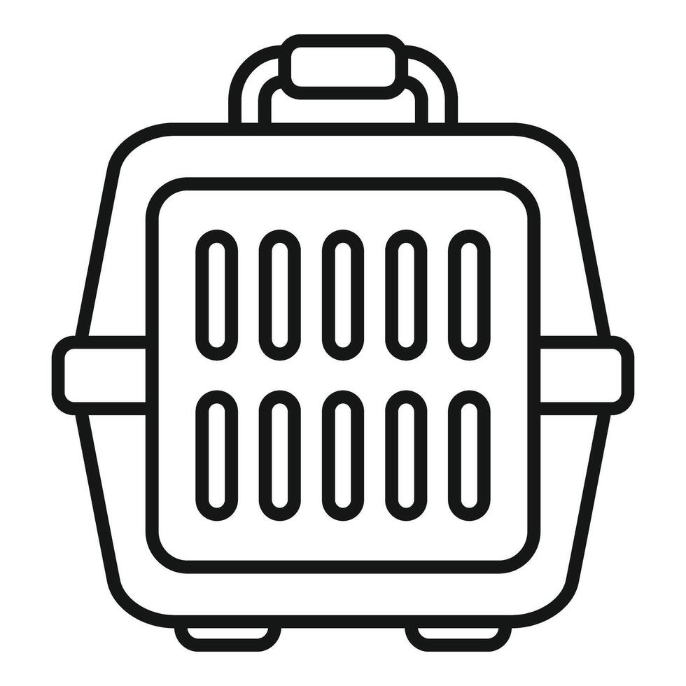 Cat travel box icon outline vector. Care medicine help vector