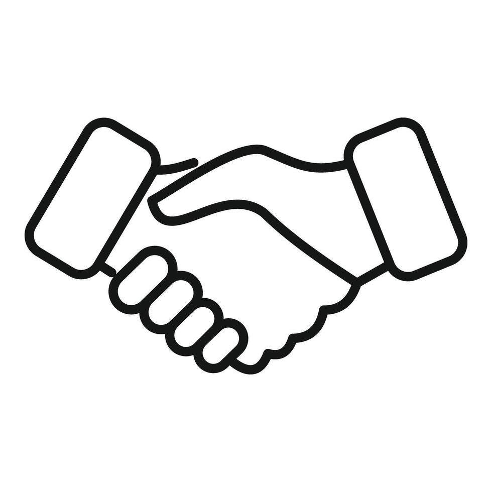 Business handshake icon outline vector. Affection people vector