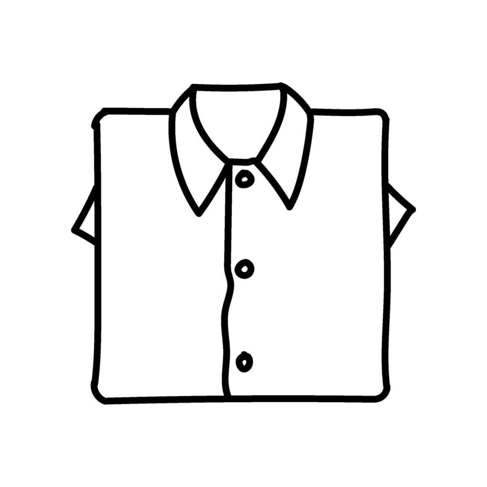 Folded uniform icon. Hand drawn vector illustration. Editable line stroke.