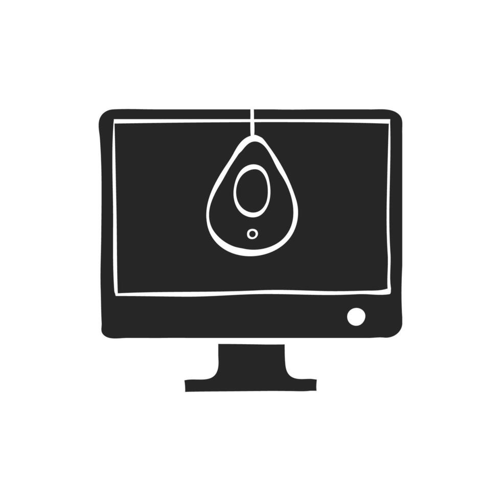 Hand drawn Monitor calibration vector illustration