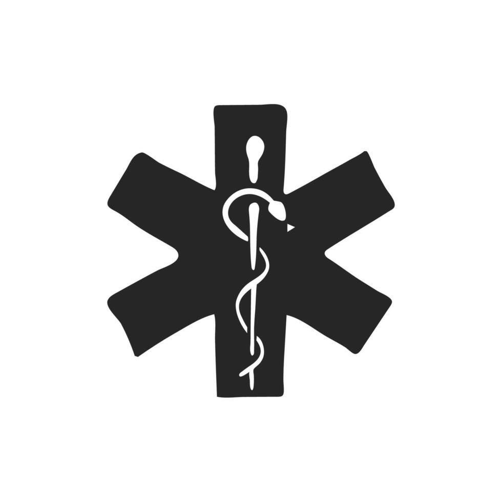 Hand drawn Medical symbol vector illustration