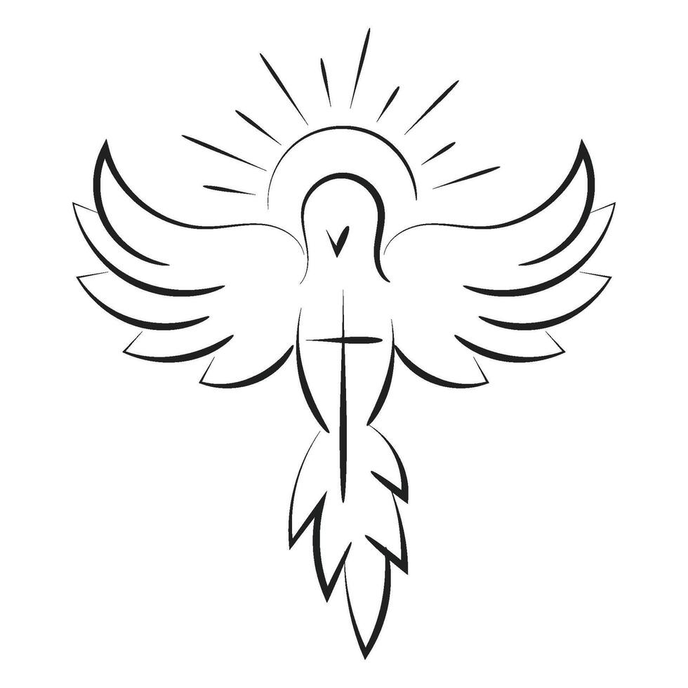 Christian art for print or use as T Shirt Design vector