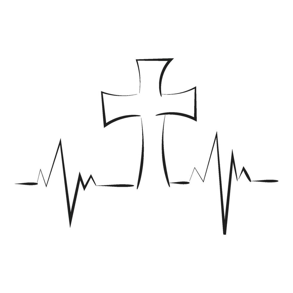 Christian art for print or use as T Shirt Design vector
