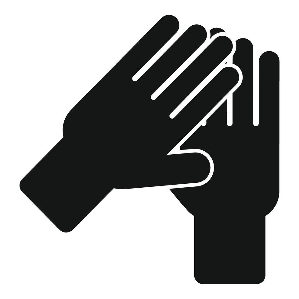 Hands partner union icon simple vector. Respect family vector