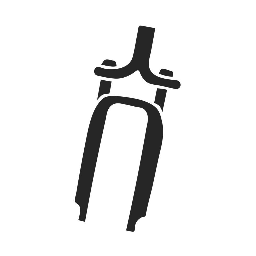 Hand drawn Bicycle suspension fork vector illustration