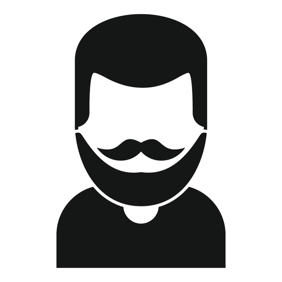Envejecido hombre Bigote icono sencillo vector. barba estilo modelo vector