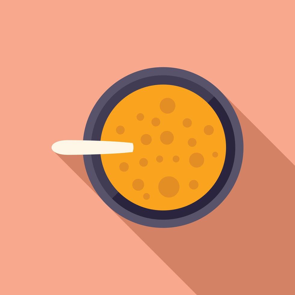 Soup protein market icon flat vector. Sesame grain vector