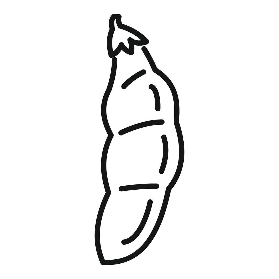 Green lentil product icon outline vector. Label natural organic vector