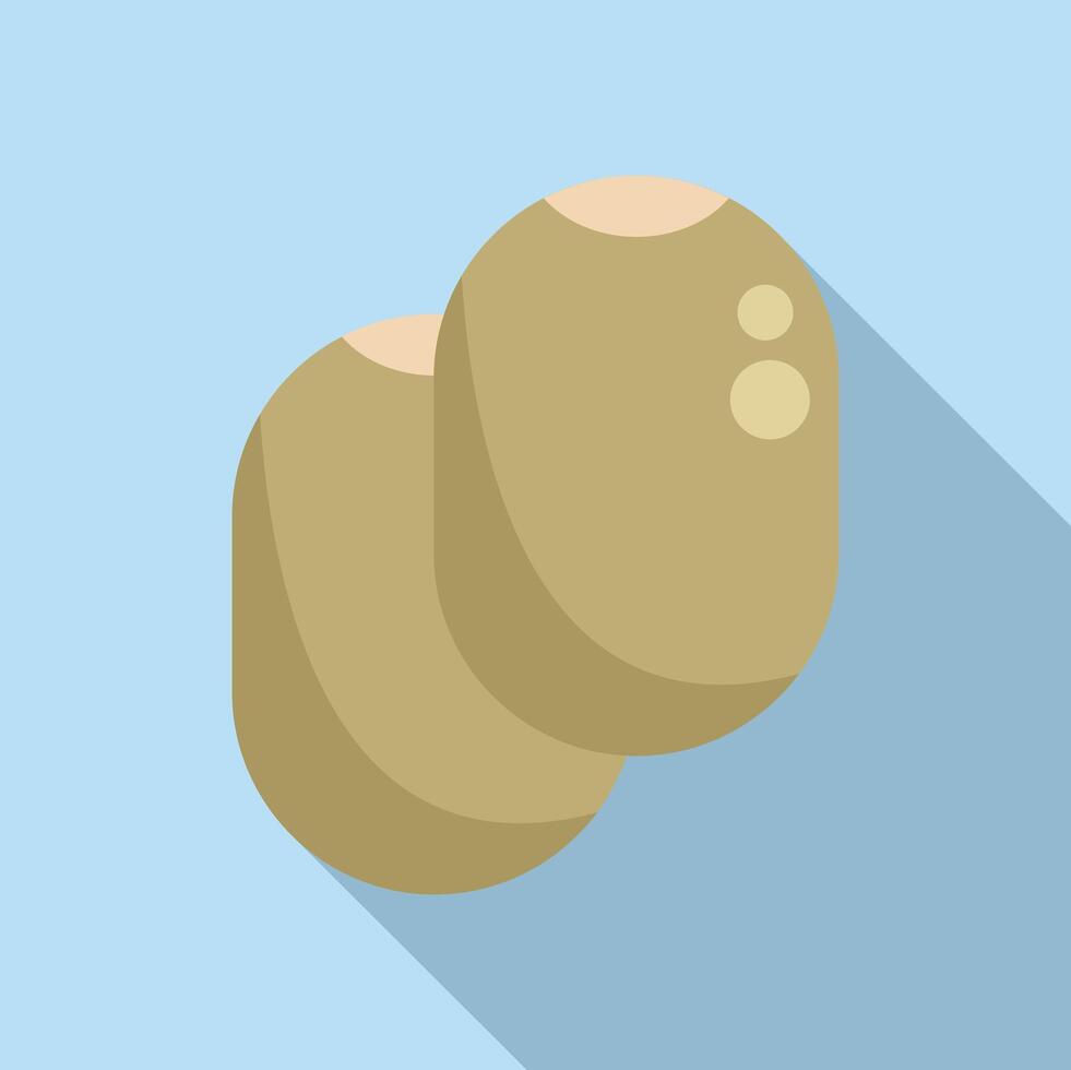 Lentil healthy food icon flat vector. Diet seed vector