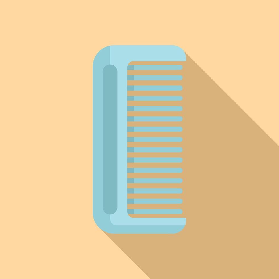 Plastic comb icon flat vector. Scissors haircut man vector