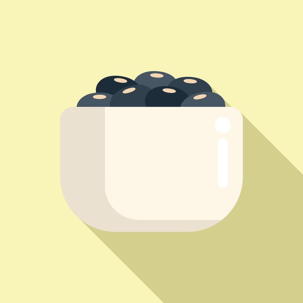 Plate seed lentil icon flat vector. Dinner energy vector