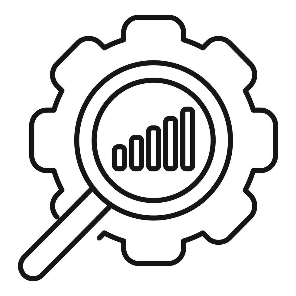 Gear management icon outline vector. Work team job vector