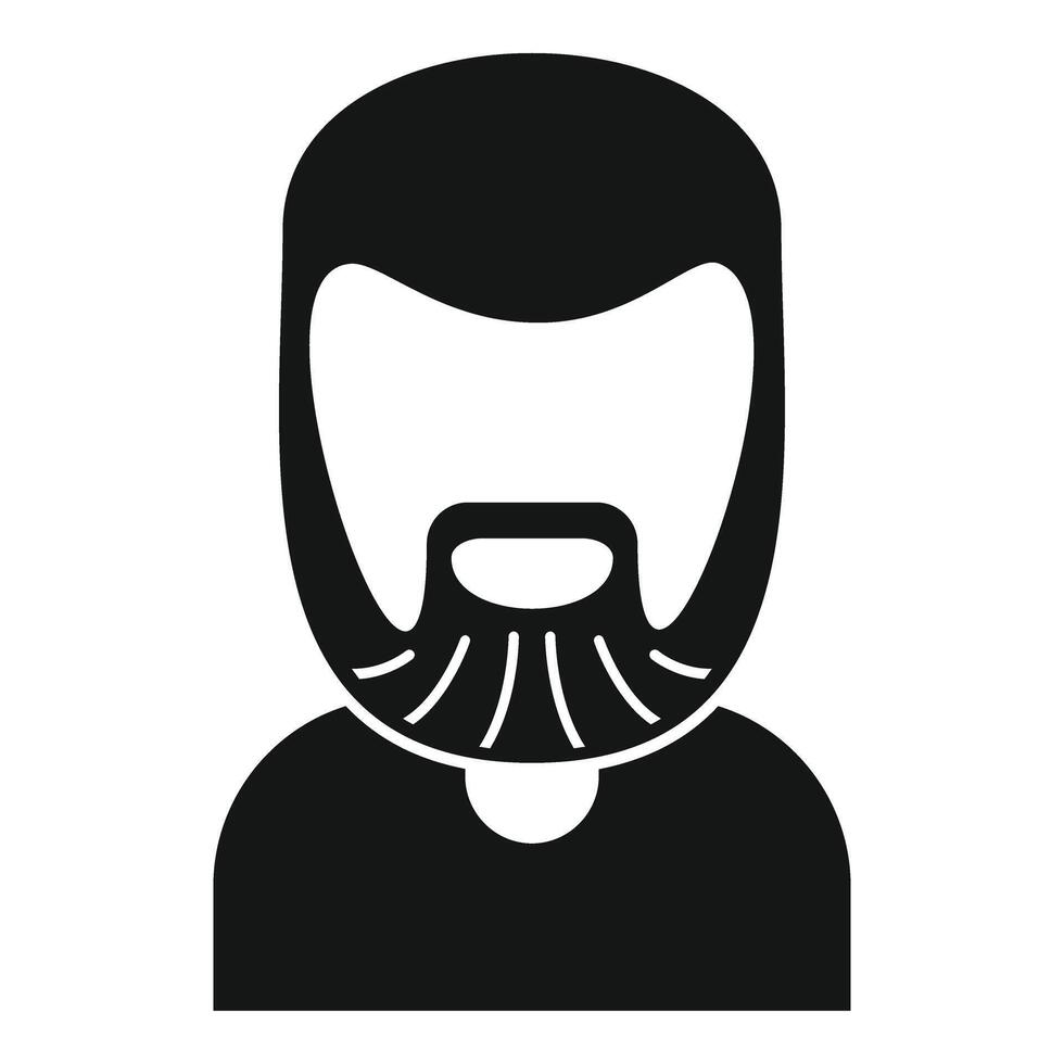 personaje barba icono sencillo vector. maduro hombre vector