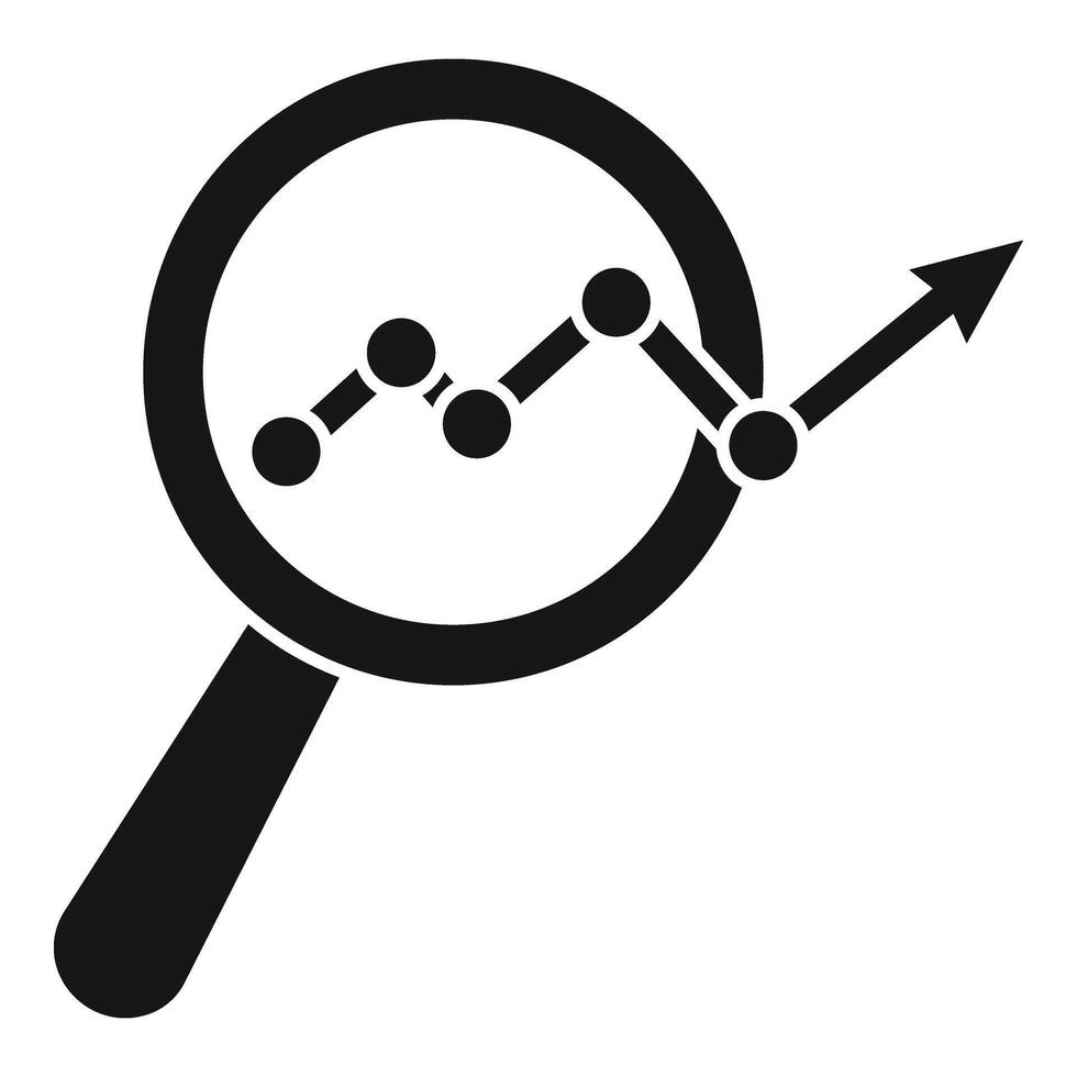 Control explore graph icon simple vector. Study case risk vector