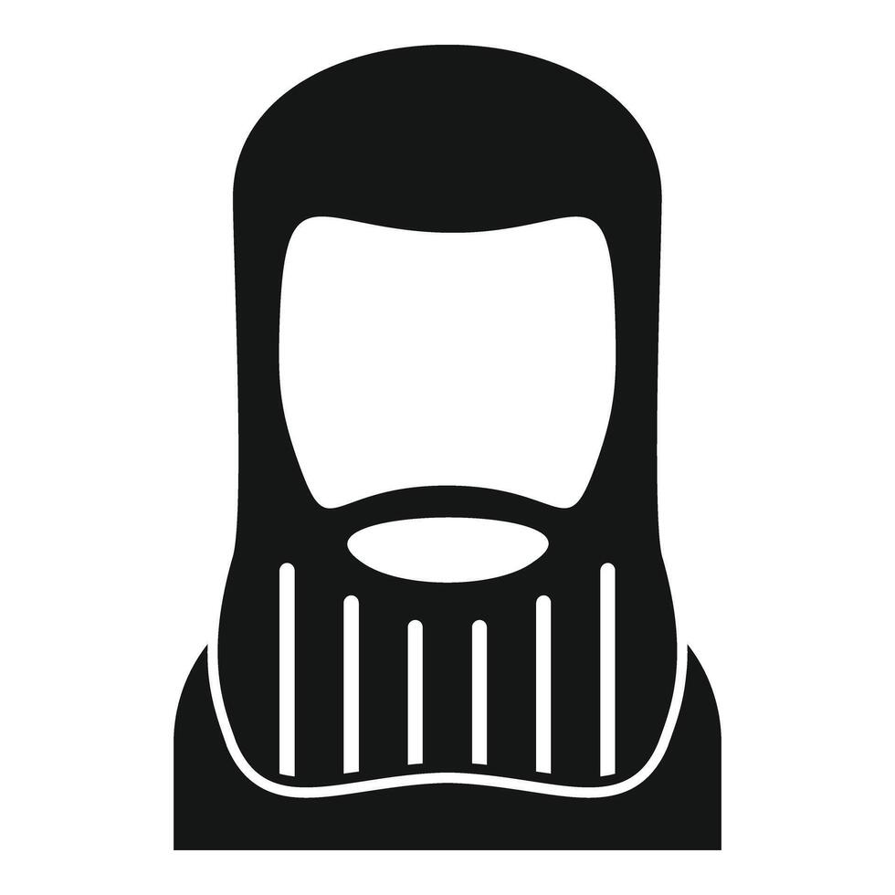 Mature beard man icon simple vector. Portrait male vector