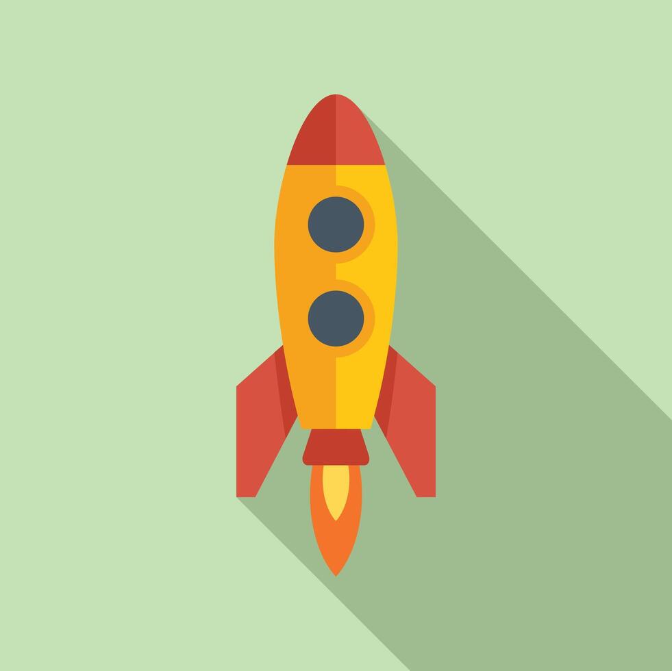Startup rocket icon flat vector. Digital plant project vector
