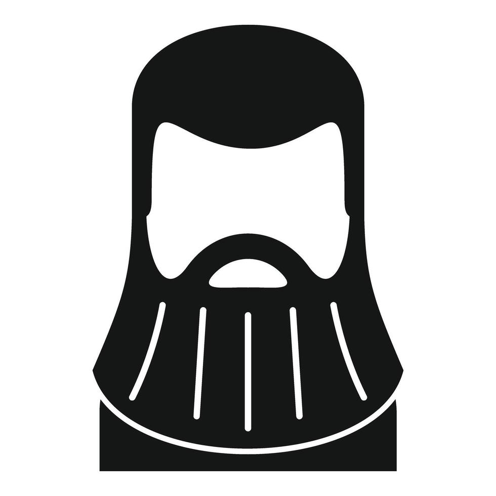 Style portrait beard icon simple vector. Man funny adult vector