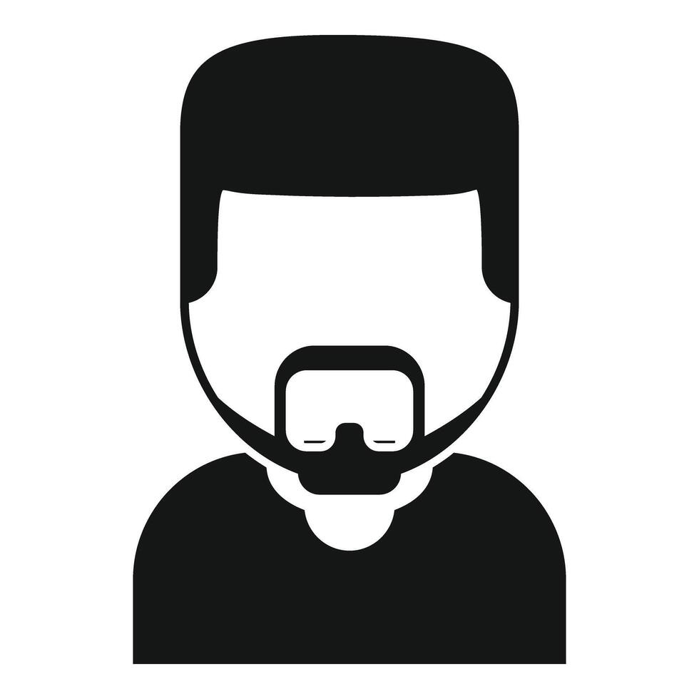 Beard mustache icon simple vector. Head fashion vector