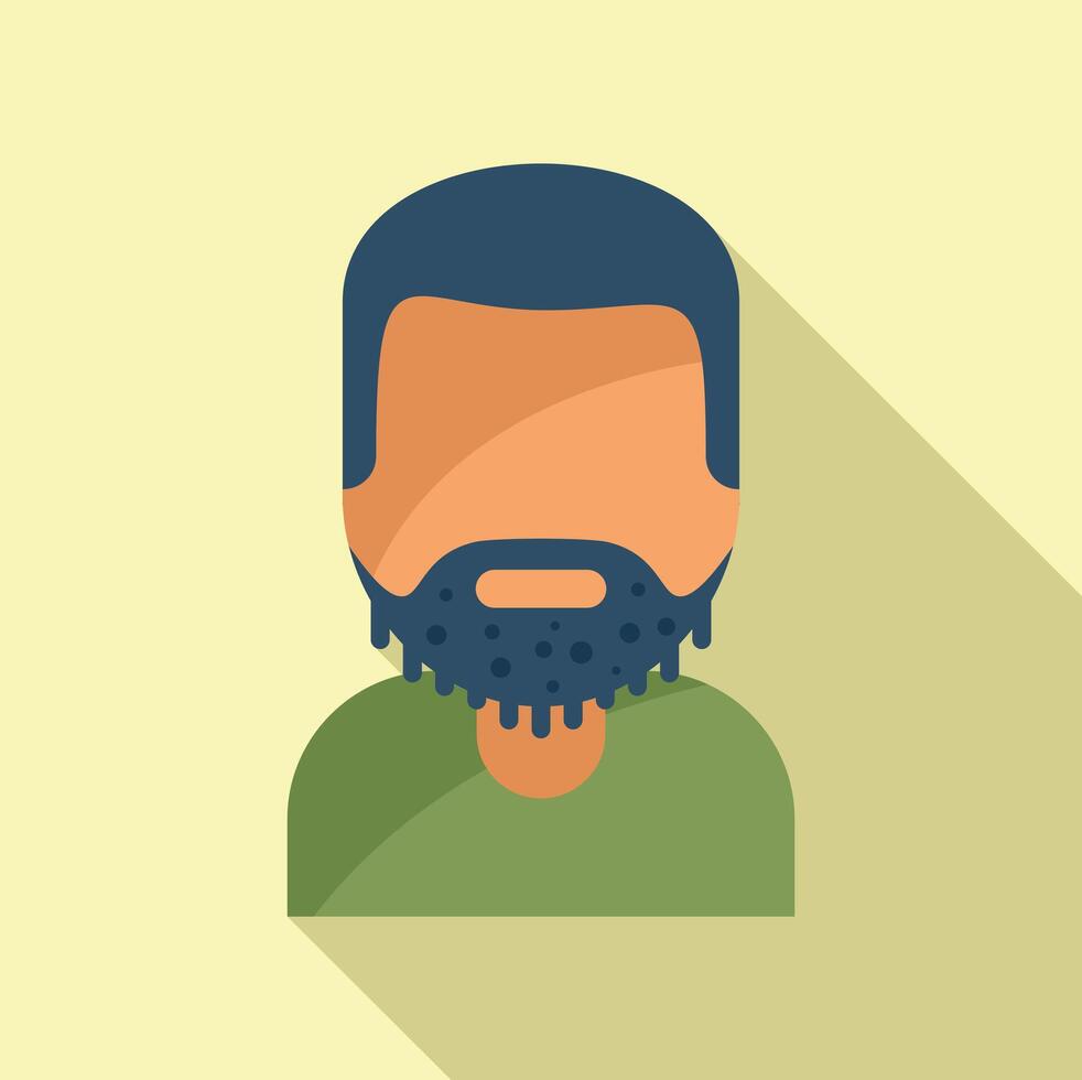 creativo corto barba icono plano vector. estilo Moda vector