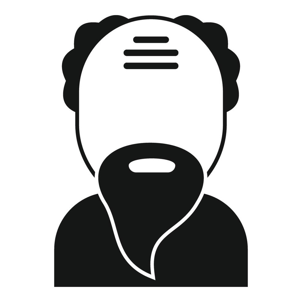 Old man beard icon simple vector. Fashion portrait vector