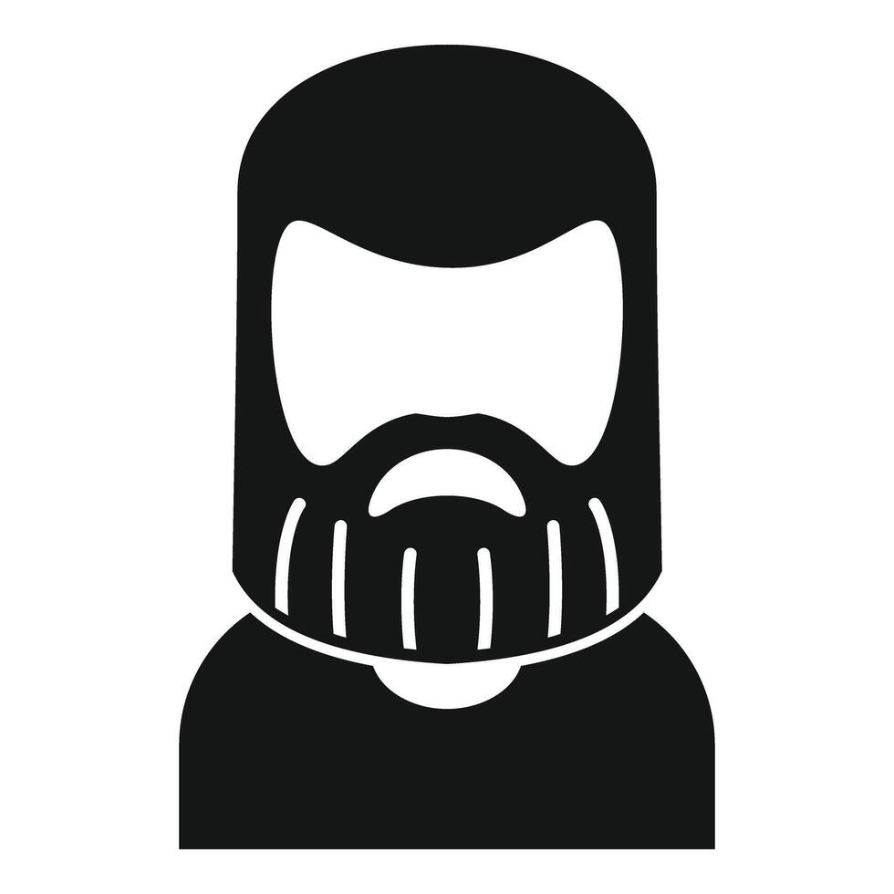 Creative beard icon simple vector. Fashion man vector