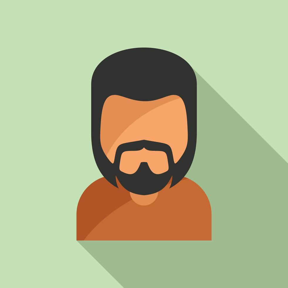 Mature style man icon flat vector. Model aged vector