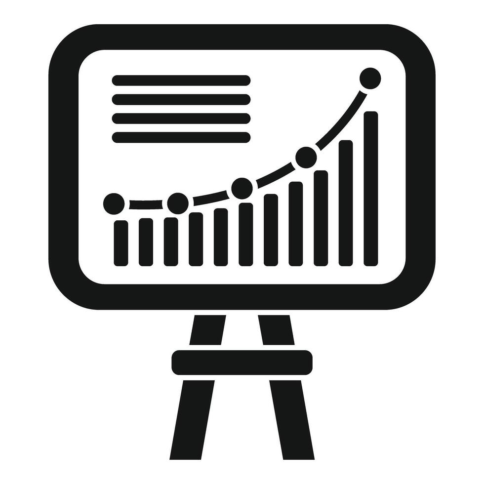 tablero gráfico administración icono sencillo vector. digital proceso vector