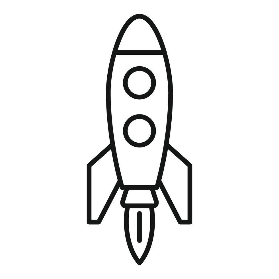 Startup rocket icon outline vector. Digital plant project vector
